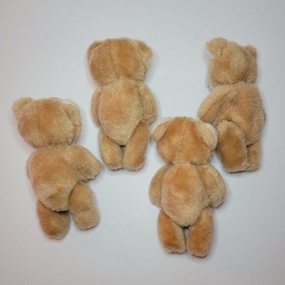 4 Vintage Miniature Stuffed Teddy Bears - Picture 3 of 9
